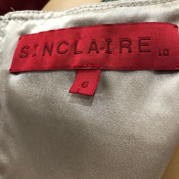 Sinclaire 10 Dress Ivory Sleeveless Knee Length Cocktail  Sz 6 - Picture 9 of 12